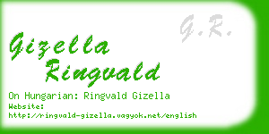 gizella ringvald business card